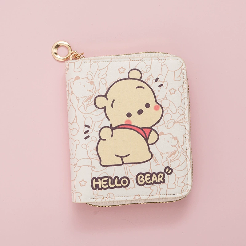 Короткая cute цепочка с молнией, детский бумажник с мультфильмом