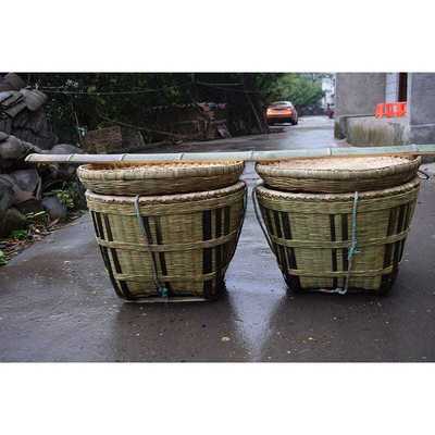 糧食收納籮筐農家大號淘米水果竹編篼竹簍簸箕喜事筐簸箕壹件代發