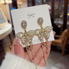 Fashionable earrings from pearl, silver needle with tassels, internet celebrity, silver 925 sample, light luxury style