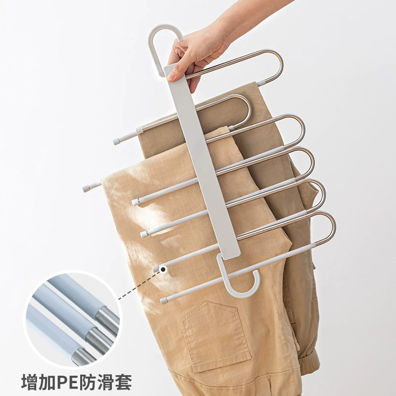 Universal trousers, hanger, non-slip storage system for home use