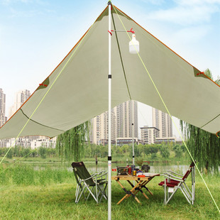 New outdoor canopy pole tent aluminum pole 2.3 m black 3-section telescopic aluminum tube adjustable lobby support camp column