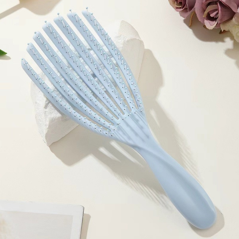 Peine en forma de espalda hueco para el hogar Peine para el cabello de niña de alto valor Peine de masaje esponjoso Costillas de cerdo Peine de curva grande