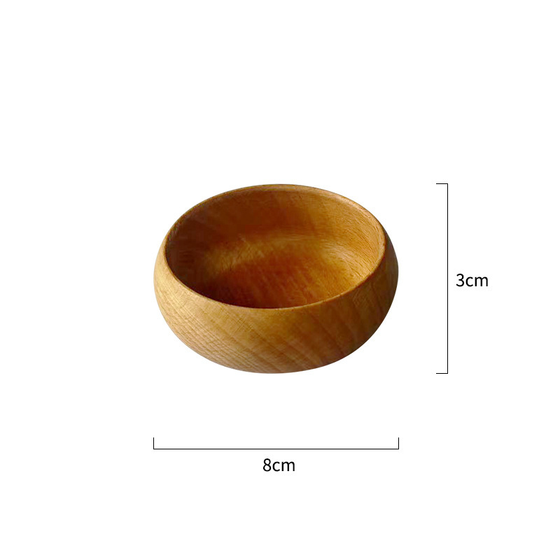 나무 기름이 든 작은 밥 그릇 8X3cm
