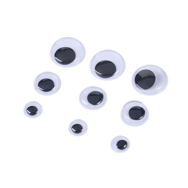 Multi-specification black and white movable eye beads with adhesive…