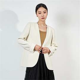 秋季新款小个子西装外套女春秋季垫肩新款修身女士职业宽松西服女