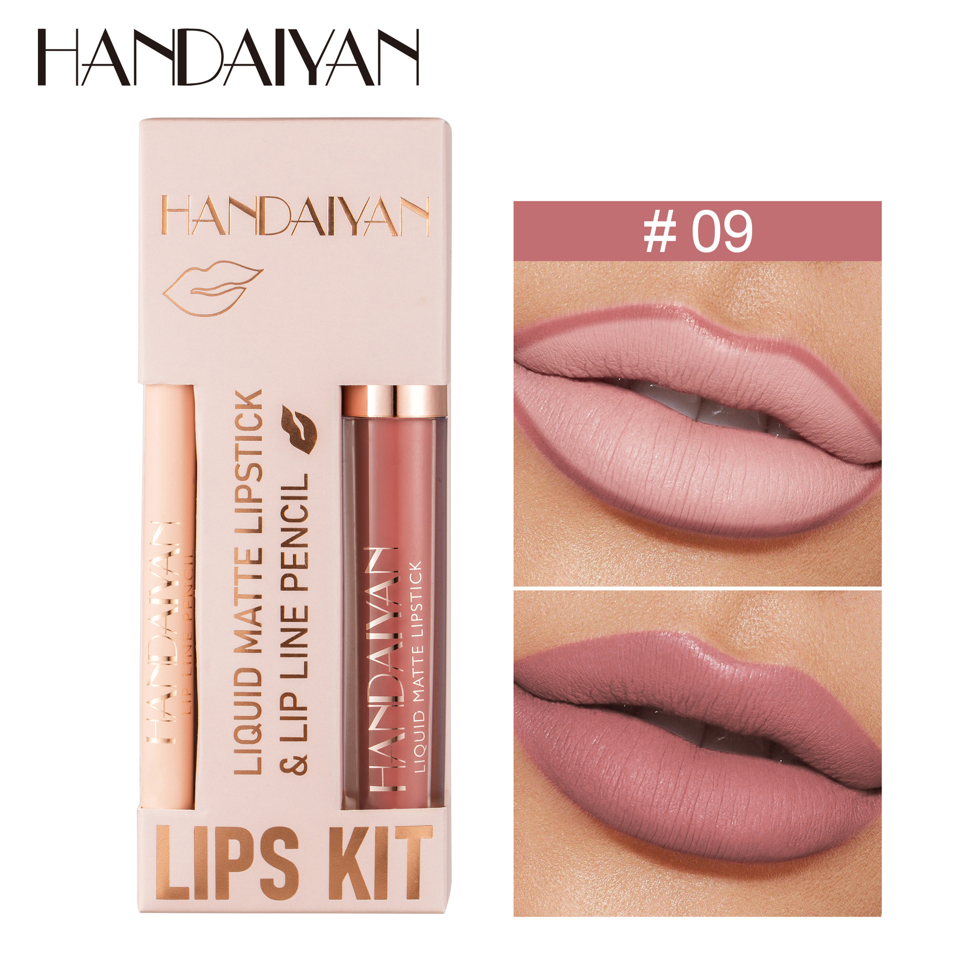 Cross-border Lip Liner Set HANDAIYAN Waterproof Silk Glass Lip Liner Set image 15