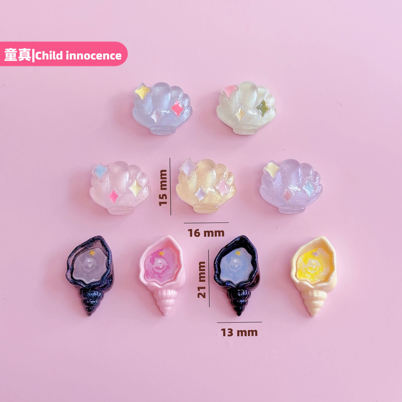 Miss the Ocean Style Shells and Conch Jewelry Decoration DIY Hair Accessories Hairpin Hole Shoe Buckle Stickers Handmade Accessories