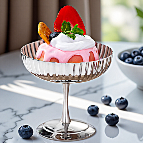 Ice cream bowl 304 stainless steel popsicle bowl salad bowl dessert cup dessert fruit table pudding cup popsicle cup