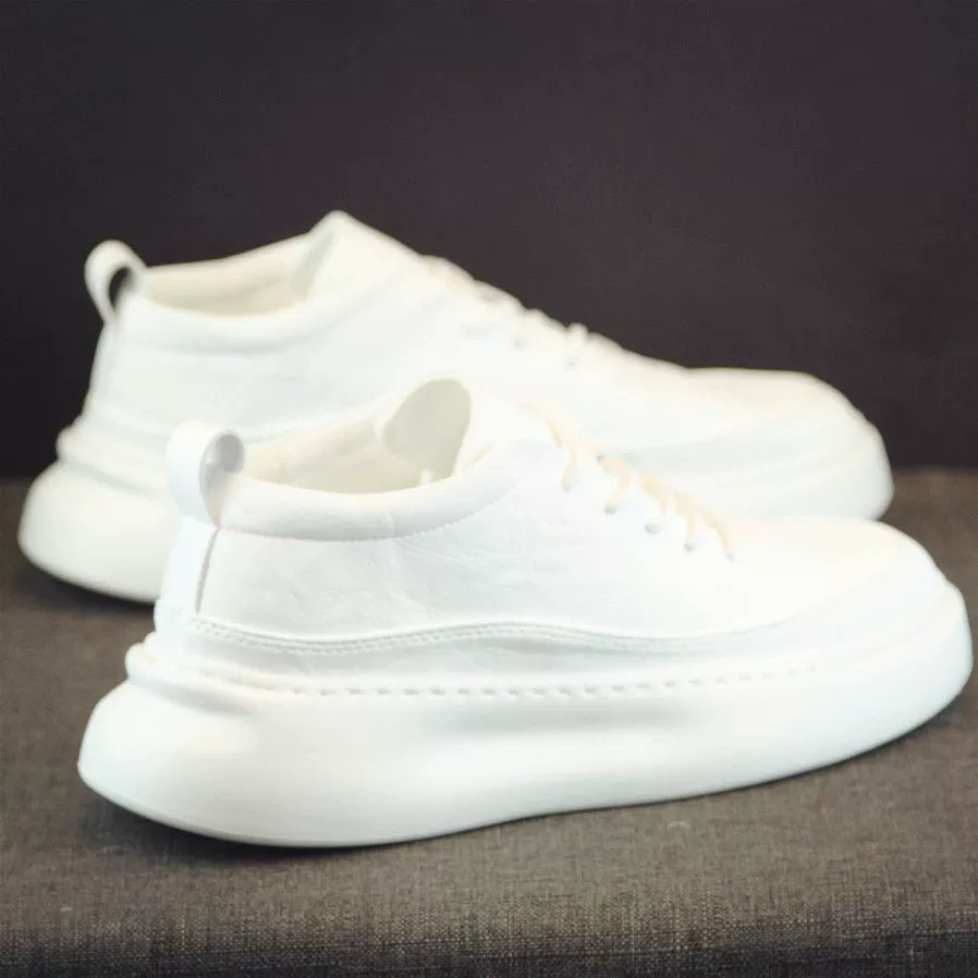 Мужская обувь 2023 новая осенняя высокая банда корейская модная обувь повседневная обувь дикая увеличенная маленькая белая обувь мужская модная обувь