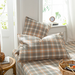 Washed Cotton Pillowcase A Pair of Pure Cotton Pillowcase Small Single One Student Dormitory Pillowcase Pure Cotton
