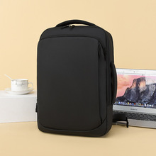 跨境商务男士背包通勤电脑包扩展大容量简约双肩包时尚外贸公务包