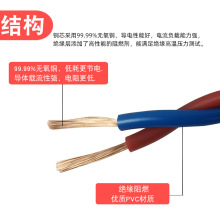 国标RVS2芯花线双绞线电缆线家用纯铜芯消防工程电源线批发阻燃