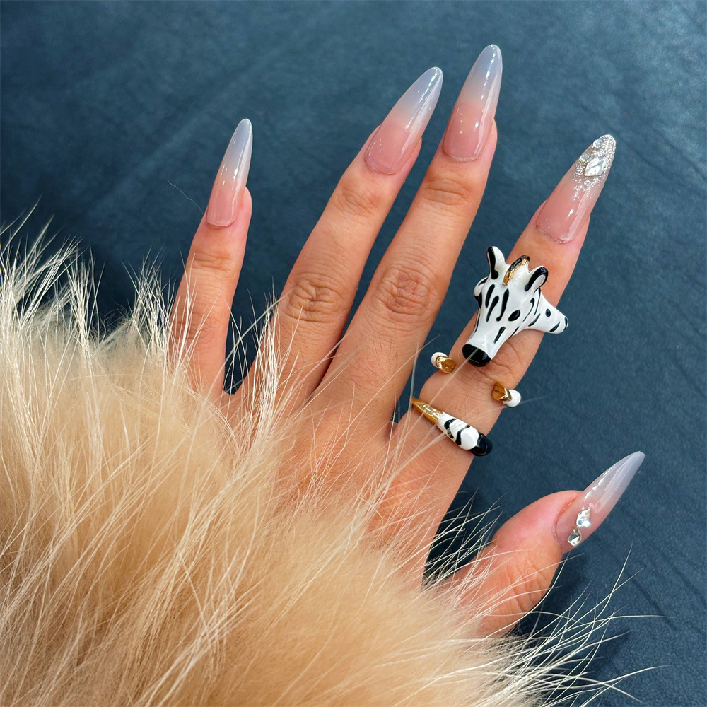 20g Weight Rings Classification 3 Pieces Set Quantity Daily Occasion Iron, Copper Material Zebra Pattern All Seasons Season Women's Gender Plating Design Cute, Simple Style Style Cute Simple Style Zebra Iron Copper Plating Women's Rings 3
