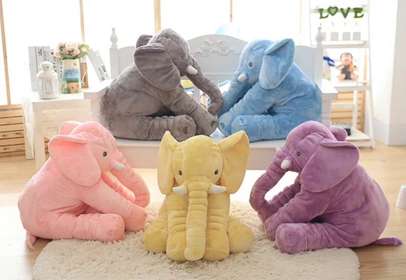 Soft Stuffed Elephant Plush Toy For Babies Sleeping Comfort Pillow_voghion.com