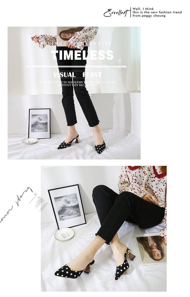 Elegant white mule heels