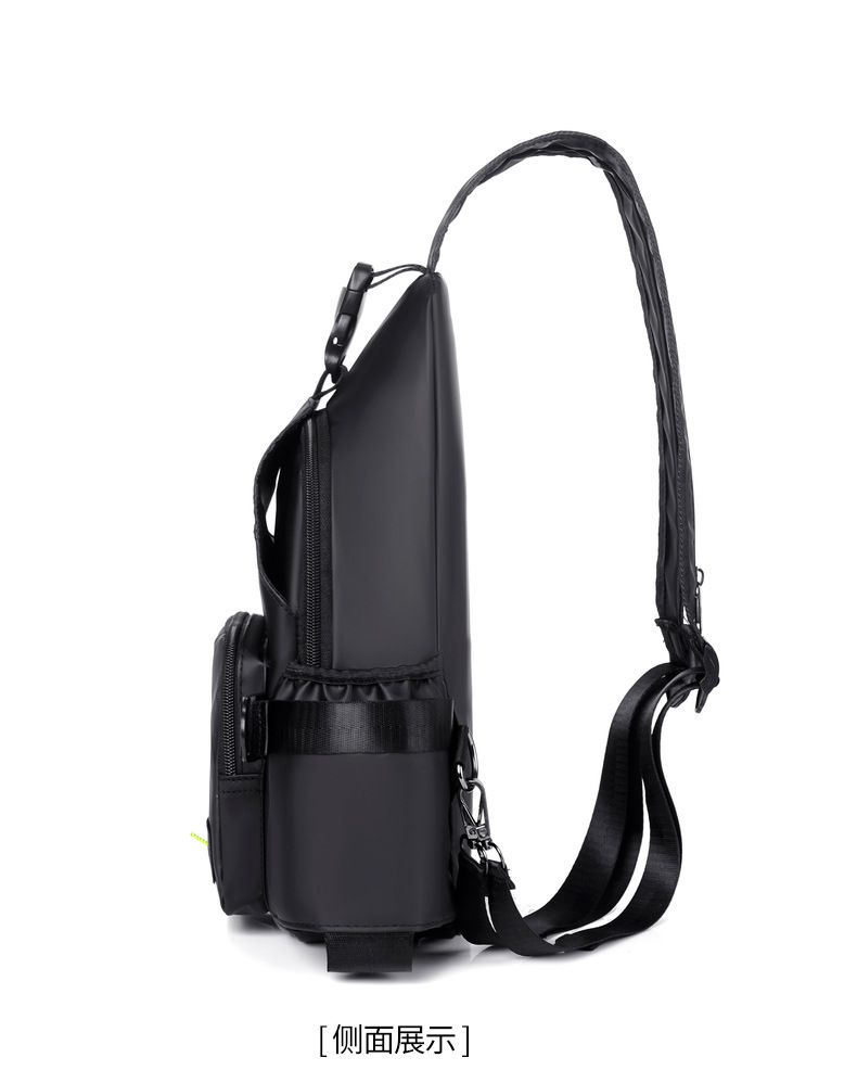 Wholesale new large-capacity men's chest bags, single-shoulder crossbody water cup bags, multi-functional waterproof outdoor small backpacks undefined