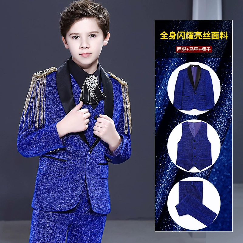 Children's classic suit, flower boy costume, piano performance costume