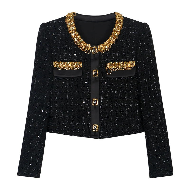 Модная элитная дизайнерская куртка, тренд сезона, стиль Chanel