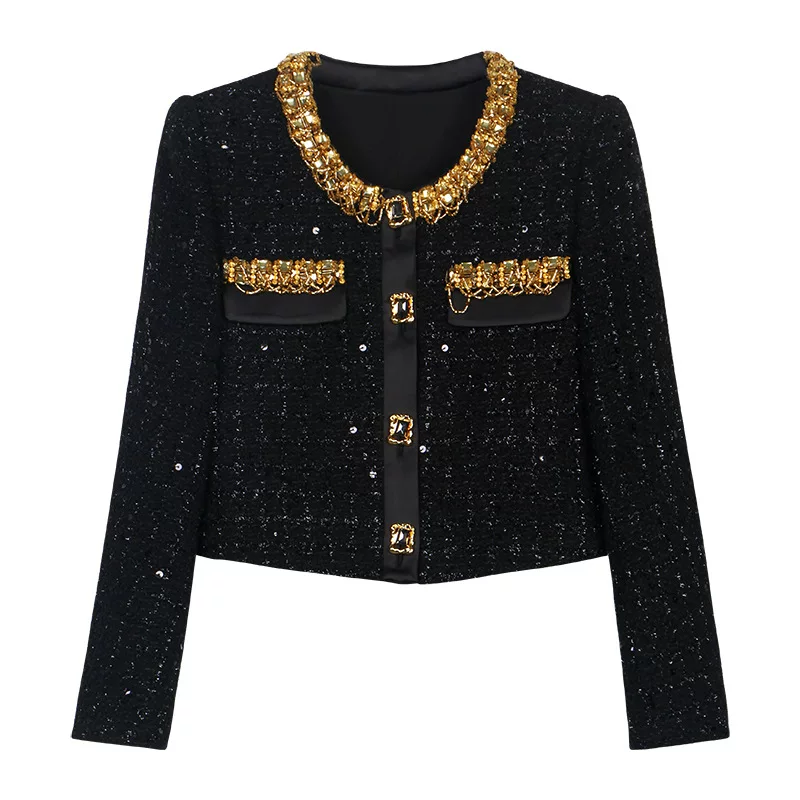 Модная элитная дизайнерская куртка, тренд сезона, стиль Chanel