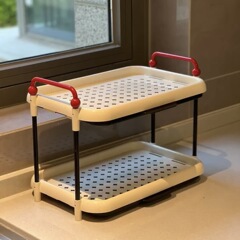 カップ収納ラックバスルームキッチン排水ラック多層強化トレイウォーターカップコーヒーカップスパイス収納ラック
