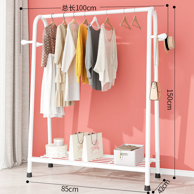 100cm-흰색 [단일 레이어 그물 + 옷 고리]].