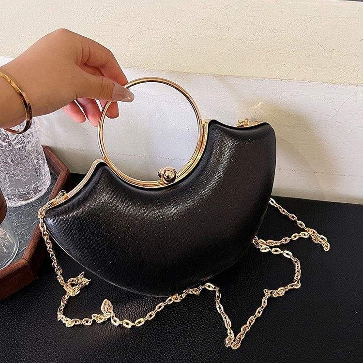 Luxury Cross-Border Women's Handbags 2024 New Arrival European & American Retro Clasp Shell Bag Sparkling Evening Clutch Shoulder Bag - Thumbnail 3
