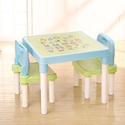 baby Tables and chairs children Tables and chairs suit household Toys Table kindergarten Building blocks Table Child Having dinner chair