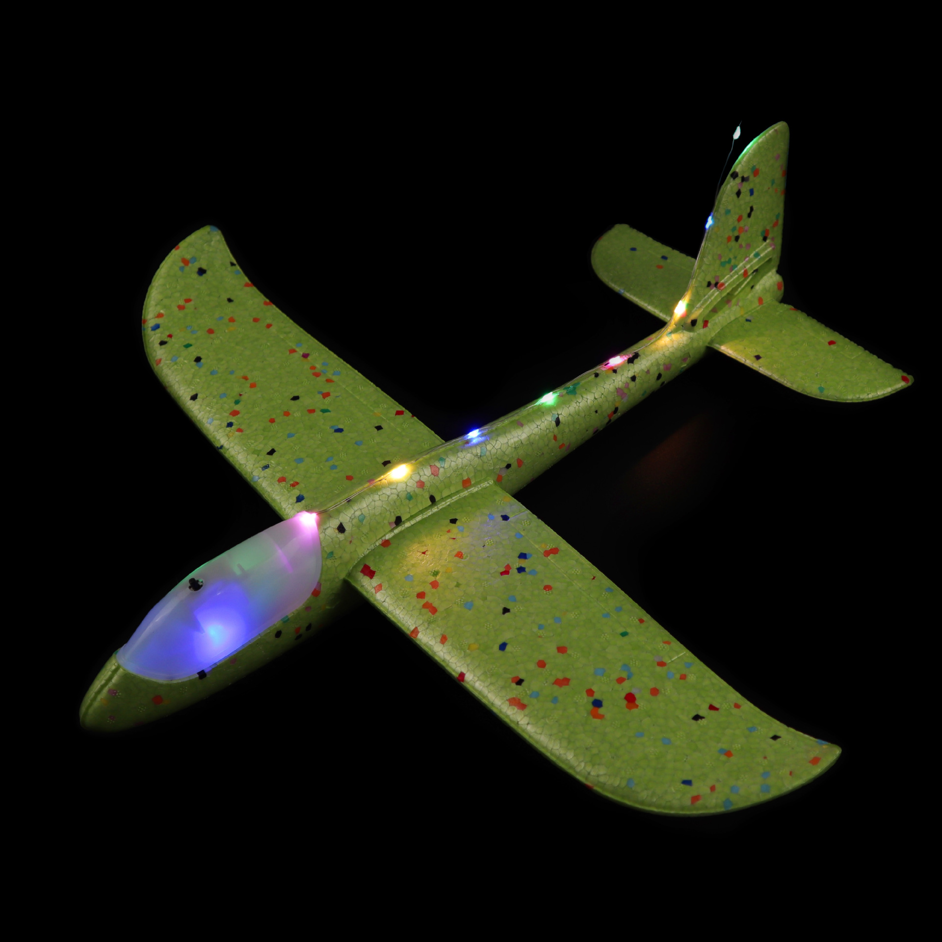 전신 조명 48cm 손으로 던지는 항공기 (녹색)