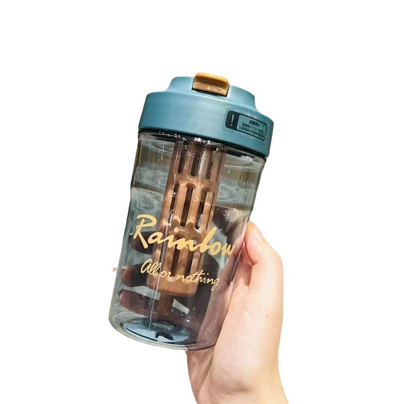 Xinbeidi 7007 nueva taza de agua creativa chica estudiante de alto aspecto taza de paja de separación de Té cerveza taza ins