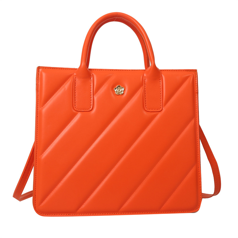 Moda del color del caramelo nuevo bolso de invierno de las mujeres de moda bolso de mano portátil simple bolso de hombro ocasional