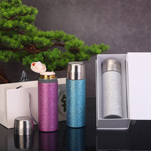 钛杯覆钛保温杯茶水分离办公泡茶杯轻奢锤纹高档礼品杯礼盒款现货