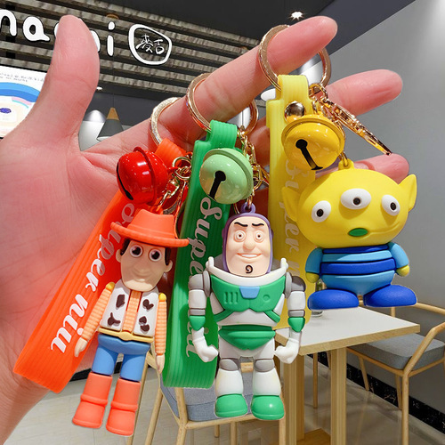 Toy Story Keychain Charm Cartoon Cute Figure Key Ring Decor Car Keychain Accessory Wholesale