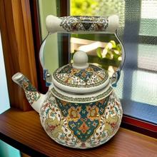 珐琅搪瓷茶水壶2.5L泡茶壶家用耐高温茶具电磁炉明火加热搪瓷茶壶