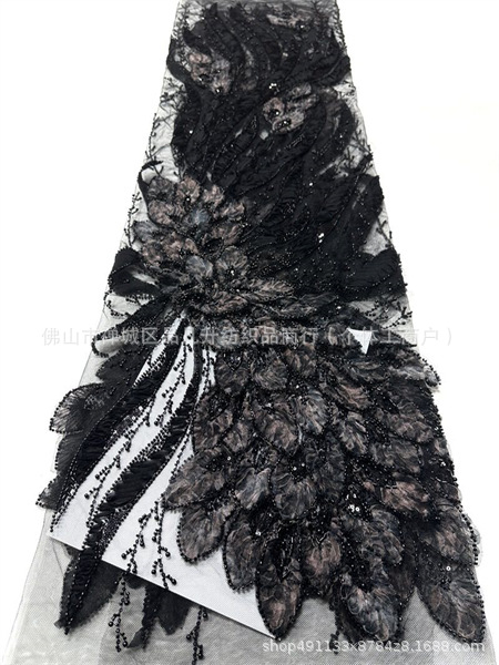 Nueva industria pesada tridimensional tela de encaje moda lindos cosplay flores de hadas vestido tela image 14