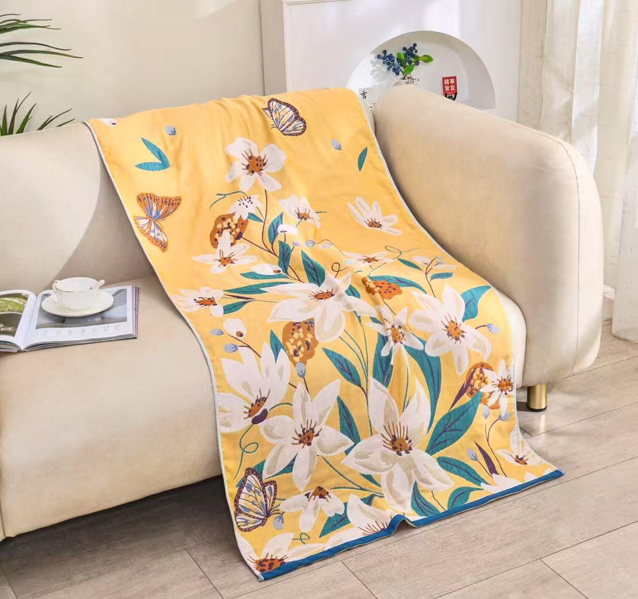 Gauze Bath Towel Pure Cotton Unisex Household Water-Absorbent Quick-Dry Oversized Towel Couple Bathrobe Wrap Shawl Cover Blanket