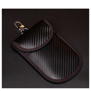 Carbon fiber car key ring 2023 New RFID anti-theft brush key case mobile phone signal shielding bag anti-magnetic bag