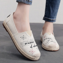 跨境代发老北京布鞋女士一脚蹬单鞋透气软底秋新款渔夫鞋平底女鞋