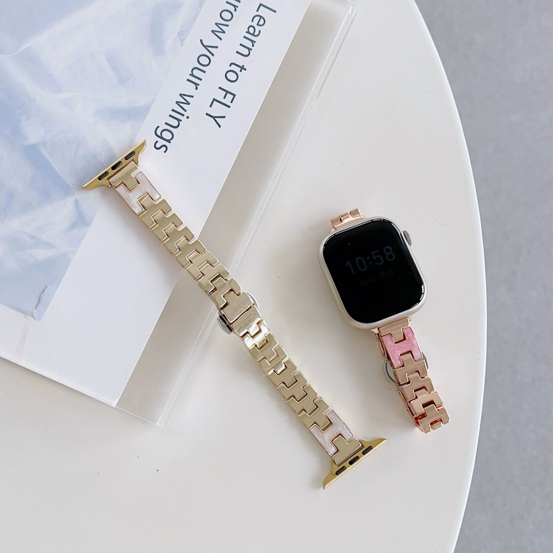 H-drop металлический браслет подходит для Apple iwatch5678910 поколения SE часы Huawei Redmi Xiaomi ремешок