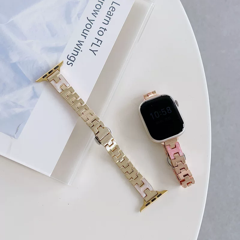 H-drop металлический браслет подходит для Apple iwatch5678910 поколения SE часы Huawei Redmi Xiaomi ремешок