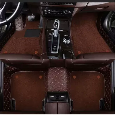 S5 M6 Familia M5 Third | Ayaqaltılar (Kovriklər) - 14-18-haima-s5-double-layer-model-brown-leather-brown-carpet