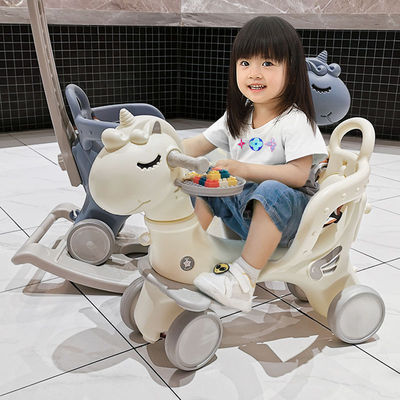 Rocking Horse Two-in-one children Rocking Horse Trojan horse Rocking chair Dual use music baby Trolley The age of Toys baby