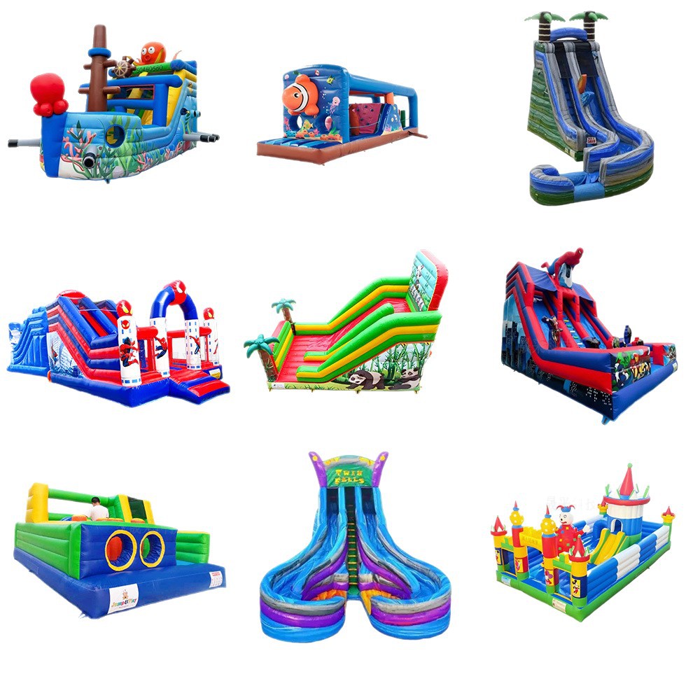 Castillo inflable para niños, trampolín interior con tobogán, equipo de castillo inflable de PVC para exportación, fabricante de castillos inflables.