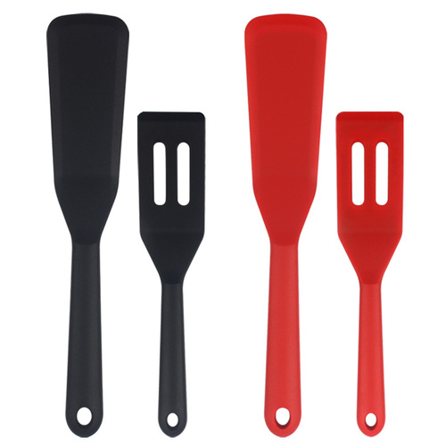 Silicone Egg Scramble Spatula Set Brownie Cake Cookies Spatula 2-Piece Set Small Size Non-Stick Pan Specific Spatula