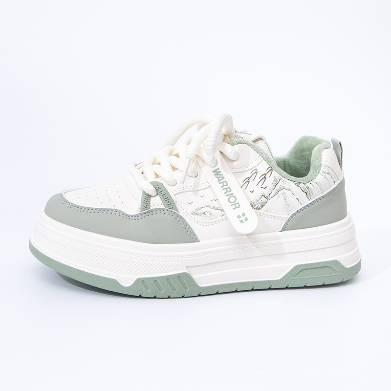 Retro rojo montaña agua impresa zapatos de skate correa cruzada zapatos cómodos callejera moda cool zapatos de estudiantes de cabeza redonda para mujeres