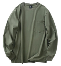 外贸公司单！亲肤速干弹力！春季男士纯色休闲百搭圆领套头卫衣男