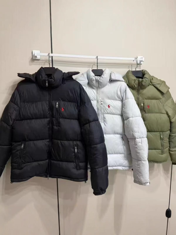 跨境外贸现货冬季拉夫RL小马男女加厚保暖棉服情侣款连帽棉衣外套|undefined