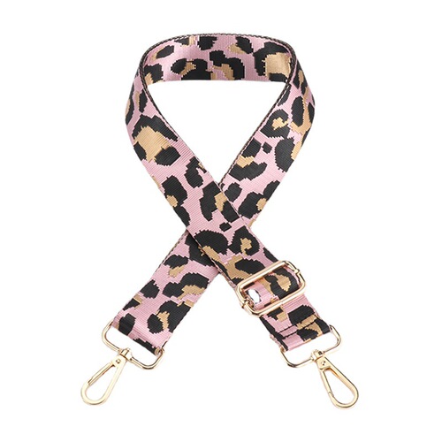 New bag strap thickened canvas leopard print creative cross-border 38MM single shoulder crossbody adjustable decompression wide shoulder strap dropshipping