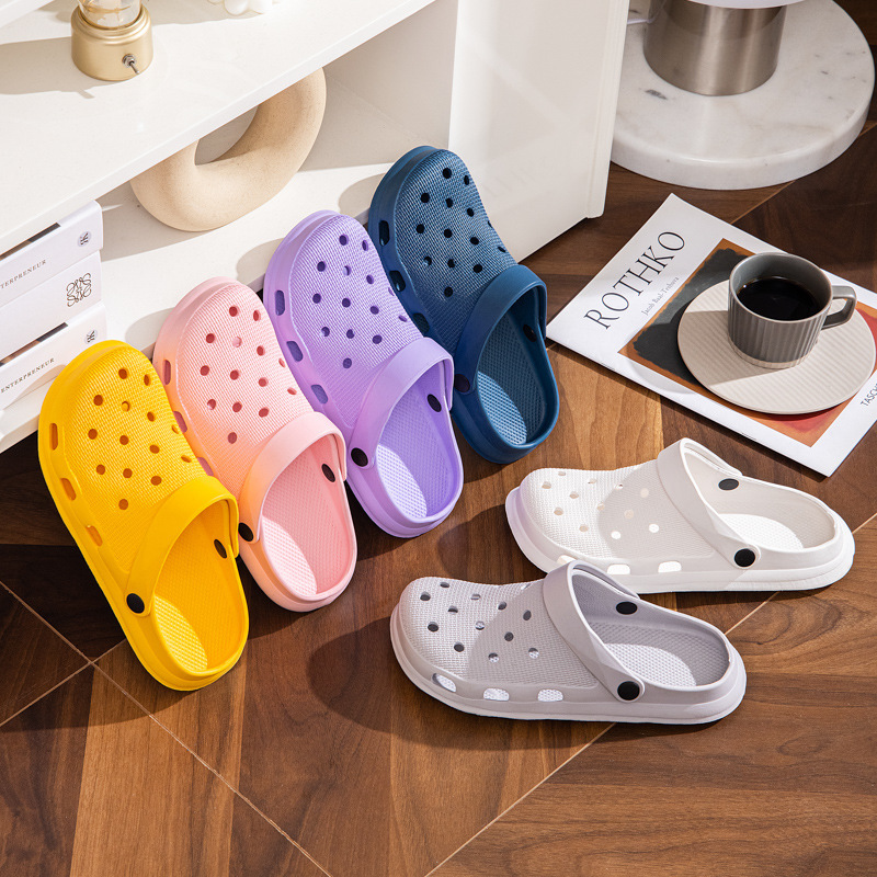 Zuecos de EVA para uso en casa y al aire libre, antideslizantes, impermeables, pantuflas de jardín de estilo fresco, pantuflas modernas.