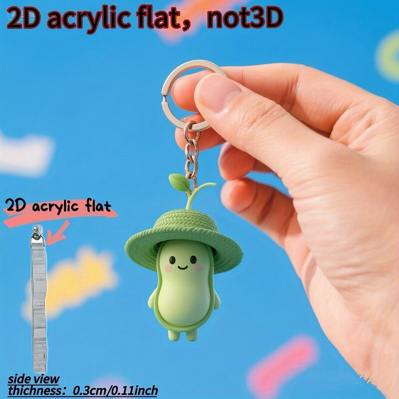 Cross-Border New 2D Interesting Pixel Dog Acrylic Keychain Suitable for Bags, Cars, Backpacks, and Keychains
