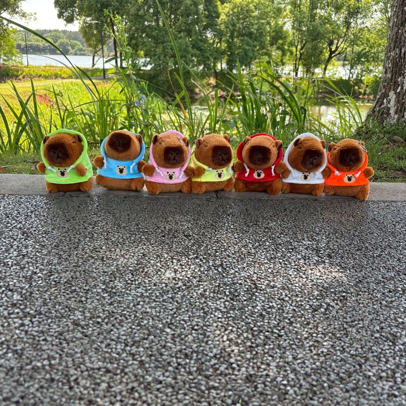 スウェットシャツカピバラ人形クリエイティブかわいい愛カピバラ人形女装おもちゃ小さな装飾品キーホルダー卸売|undefined
